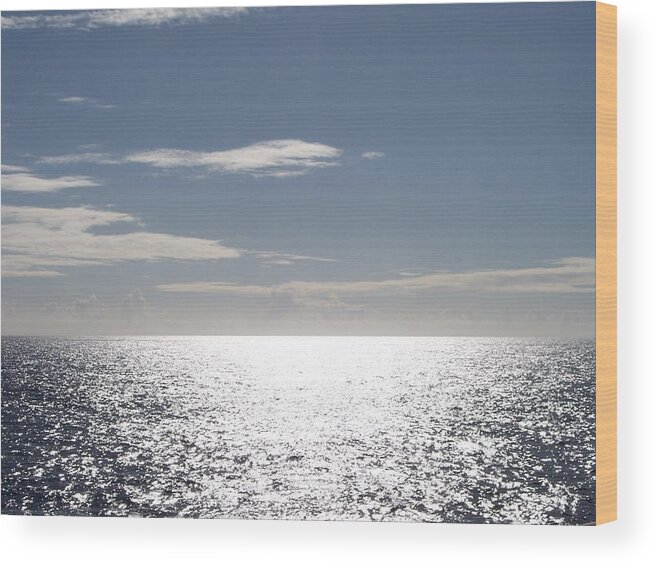 Ocean Wood Print featuring the photograph Sparkling Ocean by Michelle Miron-Rebbe
