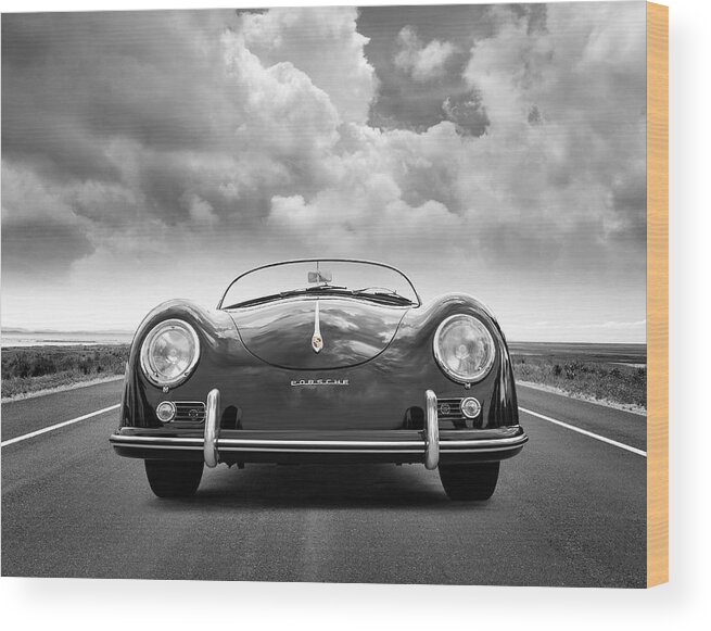 Porsche 356 Wood Print featuring the digital art Porsche 356 Speedster by Douglas Pittman