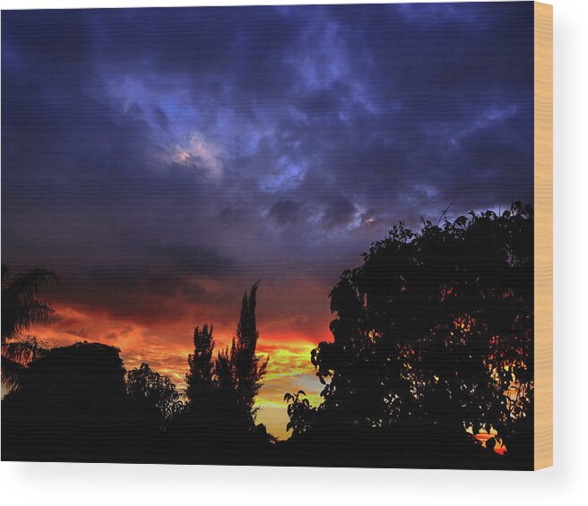 Sunset Wood Print featuring the photograph Spirit Sunset by Mark Blauhoefer