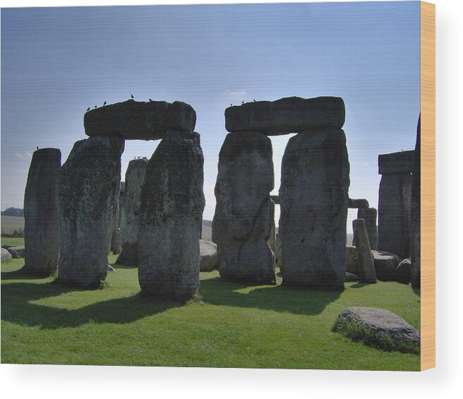 Stonehenge Wood Print featuring the photograph Standing Stones by Bernadette Wulf