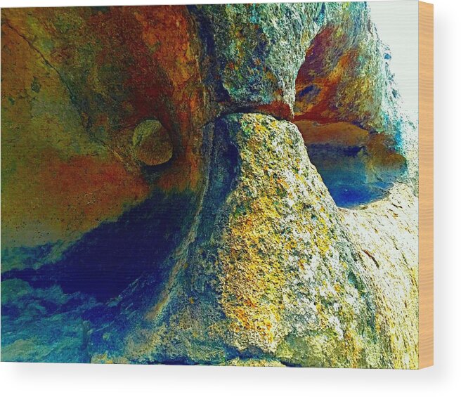 Portrait Wood Print featuring the photograph Stone Stare by FlyingFish Foto