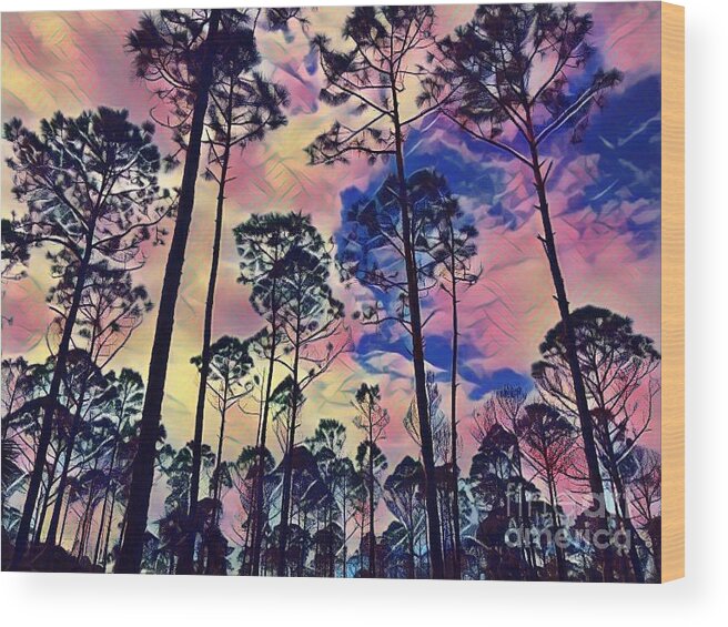 Landscape Wood Print featuring the photograph Storybook Forest by Carol Riddle
