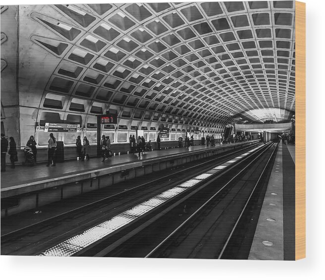 Subway Wood Print featuring the photograph Subway Station by Chris Montcalmo