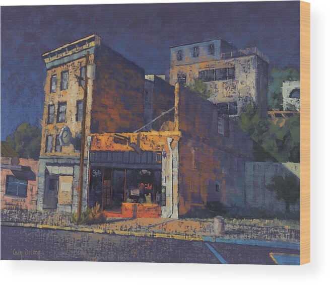 Jerome Art Wood Print featuring the painting Sullivan Turns 100 by Cody DeLong