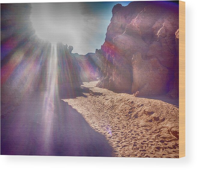 Sun In Moon Valley Wood Print featuring the photograph Sun in Moon Valley by Jessica Levant