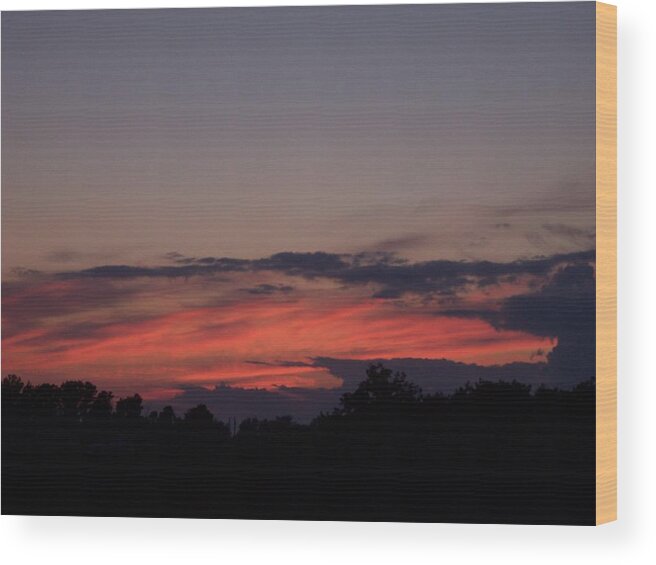 Sunset Wood Print featuring the photograph Sunset by Michelle Miron-Rebbe