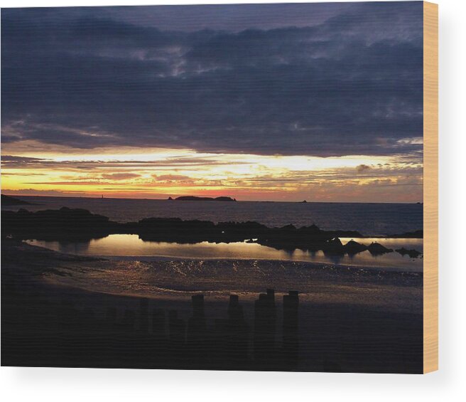 Sunset Wood Print featuring the photograph Sunset by Miki Senabre