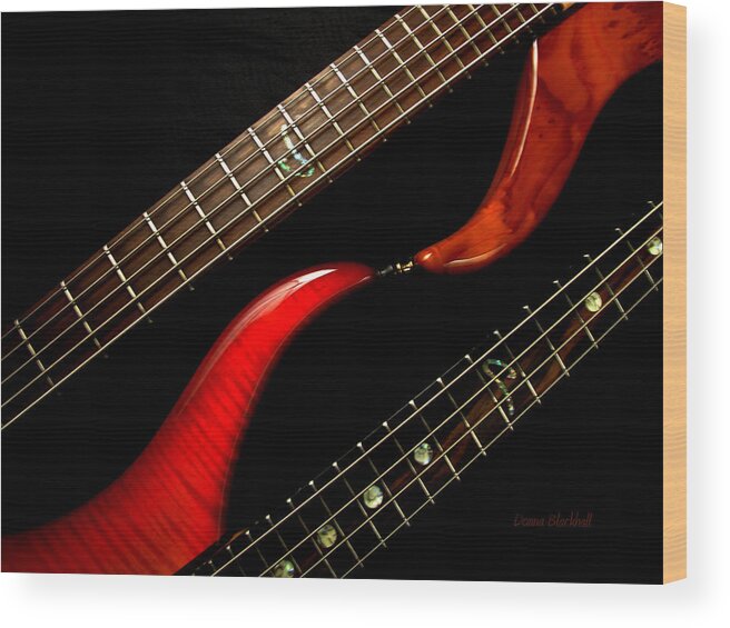 Guitar Wood Print featuring the photograph Sweet Refrain by Donna Blackhall
