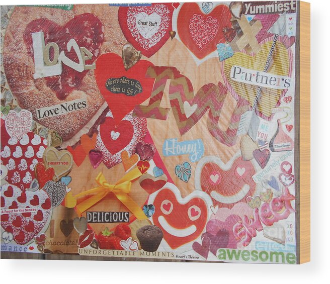 Sweet Wood Print featuring the mixed media Sweety by Nancy Graham