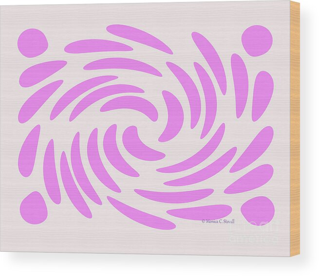 Graphic Design Wood Print featuring the photograph Swirls N Dots S4 by Monica C Stovall