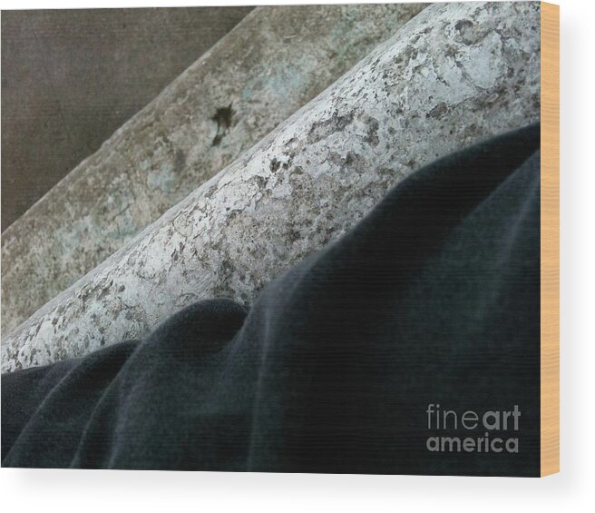 Contemplative Moment Wood Print featuring the digital art TextureFlow by Mary Kobet