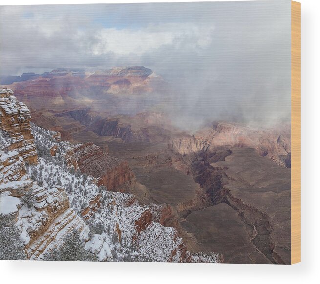 Landscape Wood Print featuring the photograph the Grand Canyon Overlook 3 by Jonathan Nguyen