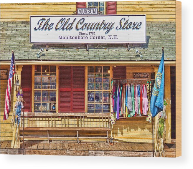 Old Country Store Wood Print featuring the photograph The Old Country Store, Moultonborough by Nancy De Flon