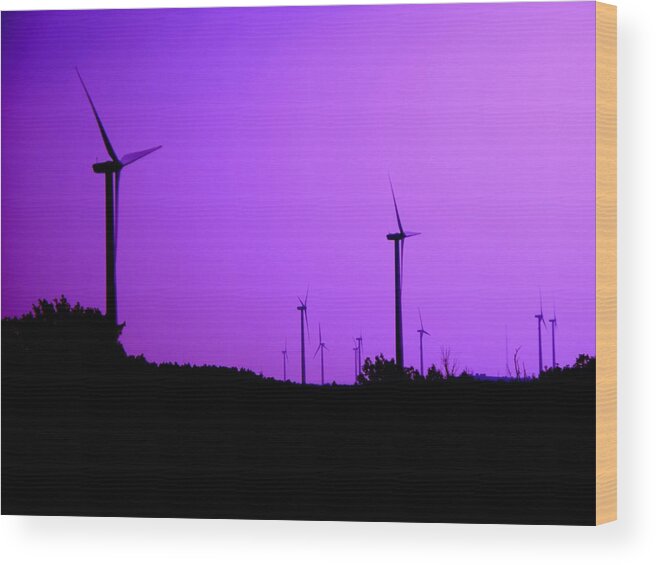 Purple Wood Print featuring the photograph The Purple Expanse by Christopher Brown