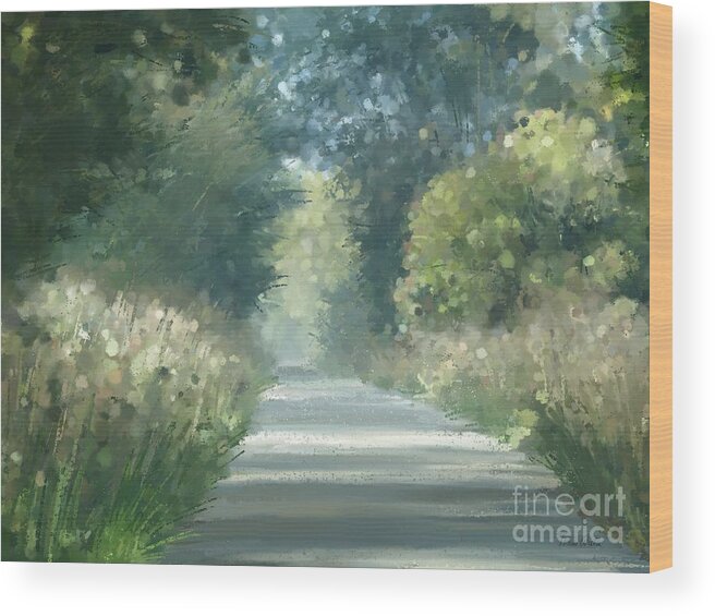 Painting Wood Print featuring the pastel The road back home by Ivana Westin