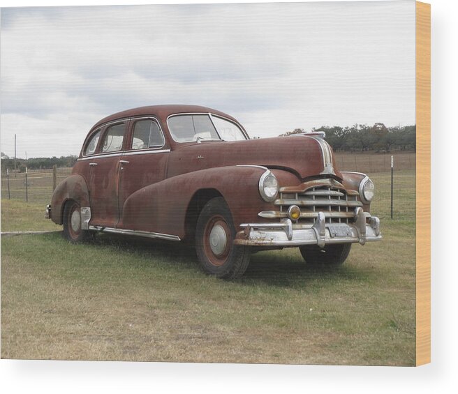 Pontiac Wood Print featuring the photograph The Silver Streak - Rusted by Cindy Clements
