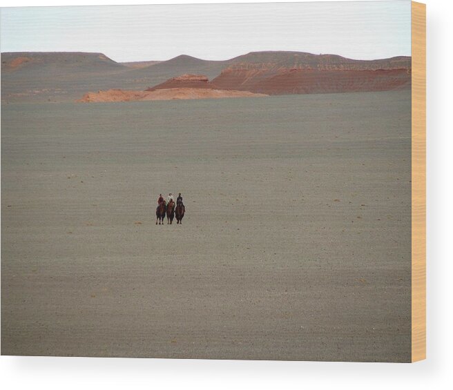 Religion Wood Print featuring the photograph The Three Wisewomen of the Gobi by Diane Height