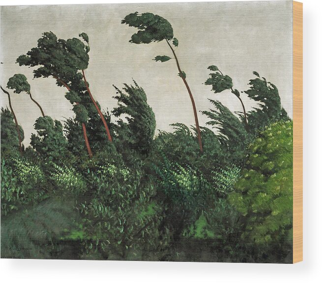 Felix Vallotton Wood Print featuring the painting The Wind by Felix Vallotton