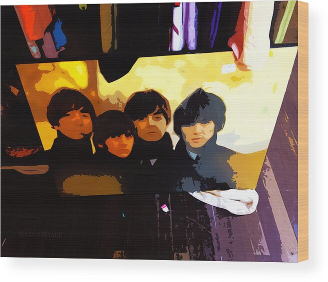 Susan Vineyardk Beatles Wood Print featuring the photograph Thrift Shop by Susan Vineyard