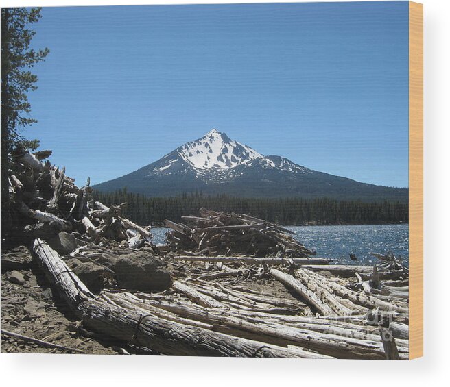Lake Wood Print featuring the photograph To build a fire at Four Mile Lake by Marie Neder