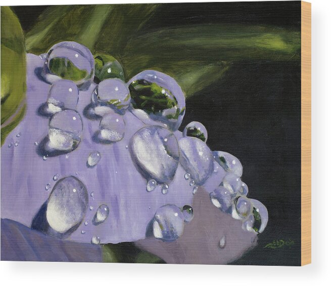 Acrylic Wood Print featuring the painting To See A World In A Drop Of Dew by Christopher Reid