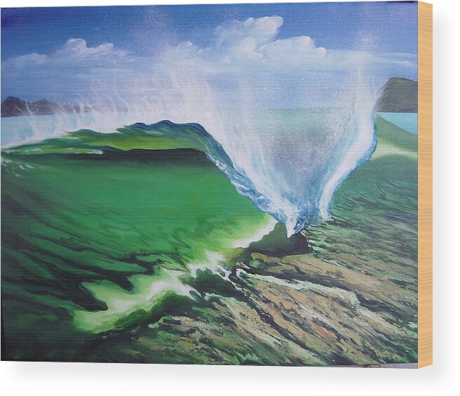 Surf Wood Print featuring the painting Tropical Twist by Ronnie Jackson