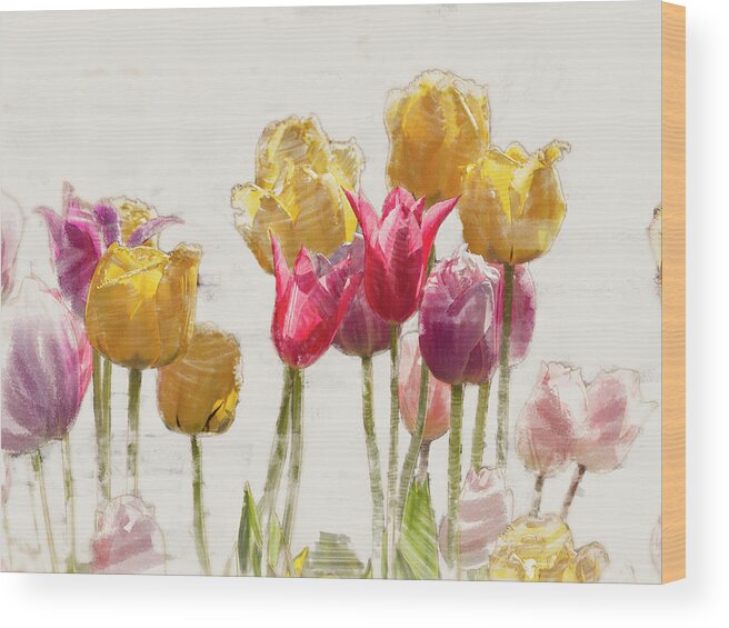 5dii Wood Print featuring the digital art Tulipe by Mark Mille