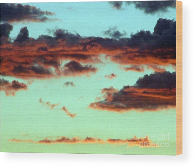 Skyscape Wood Print featuring the photograph Turquoise Trail by Brian Commerford