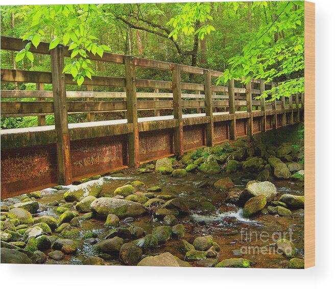 Old Bridge Wood Print featuring the photograph Under the Bridge by Southern Photo