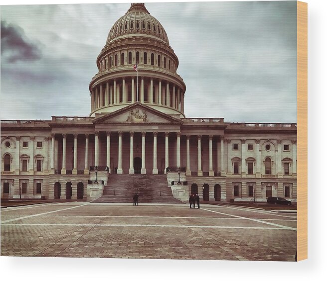 Capitol Wood Print featuring the photograph United States Capitol Building by Chris Montcalmo