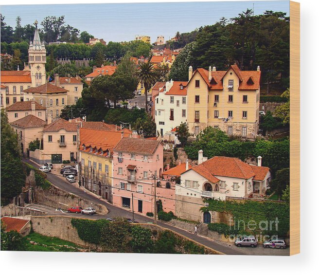 Portugal Wood Print featuring the photograph Village of Sintra by Sue Melvin