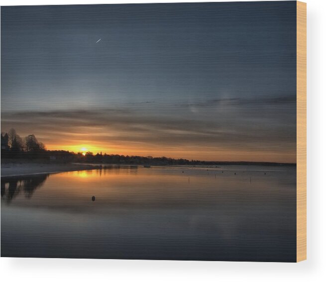 Cape Cod Wood Print featuring the photograph Waking To A Cold Sunrise by Bruce Gannon