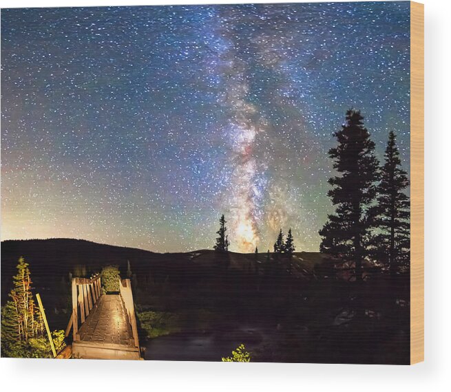 Bridge Wood Print featuring the photograph Walking Bridge to The Milky Way by James BO Insogna