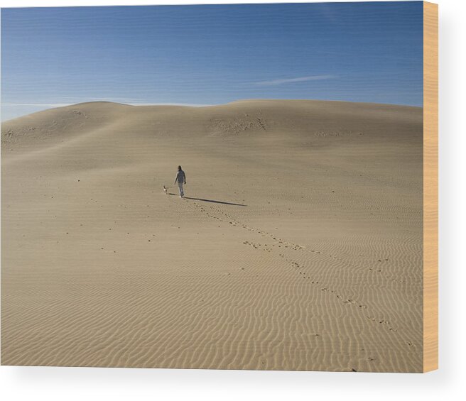 Walking Wood Print featuring the photograph Walking on the Sand by Tara Lynn