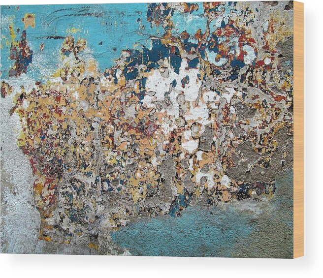 Texture Wood Print featuring the photograph Wall Abstract 106 by Maria Huntley