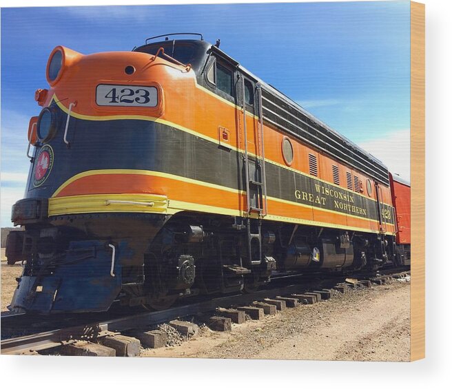 Wisconsin Great Northern Railroad Wood Print featuring the photograph Wgn 423 #3 by Cara Frafjord