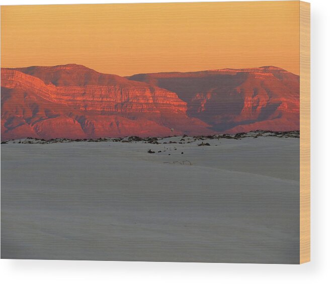 Sacramento Mountains Wood Print featuring the photograph White Sands Evening #40 by Cindy McIntyre