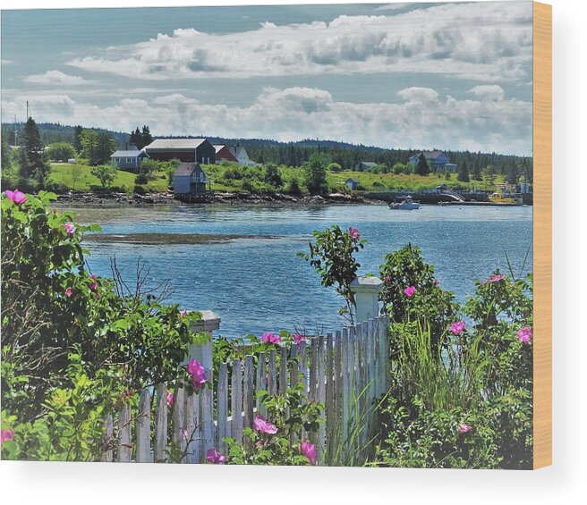 Winter Harbor Wood Print featuring the photograph Winter Harbor by Lisa Dunn