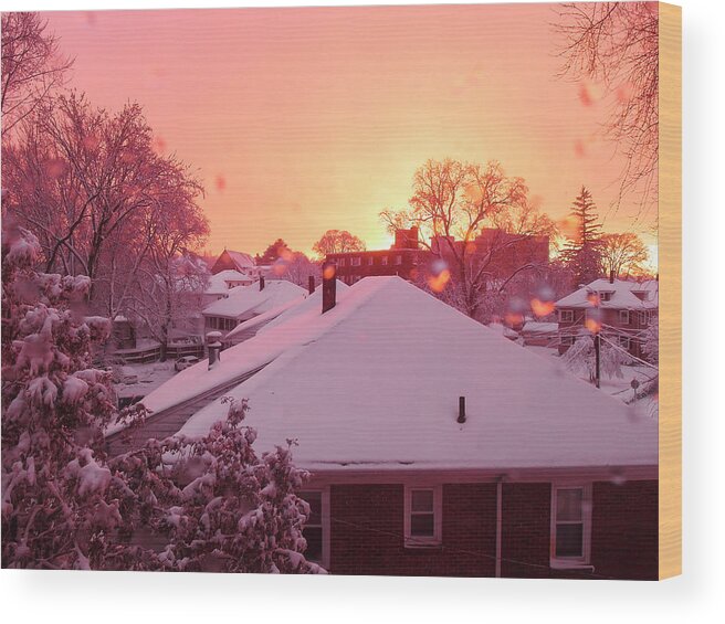 Massachusetts Wood Print featuring the photograph Winter Sunset by Christopher Brown