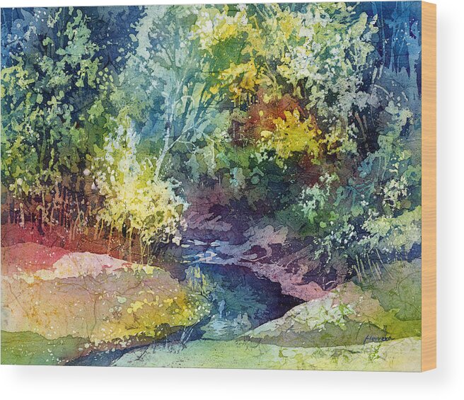 Autumn Wood Print featuring the painting Wolf Pen Creek by Hailey E Herrera