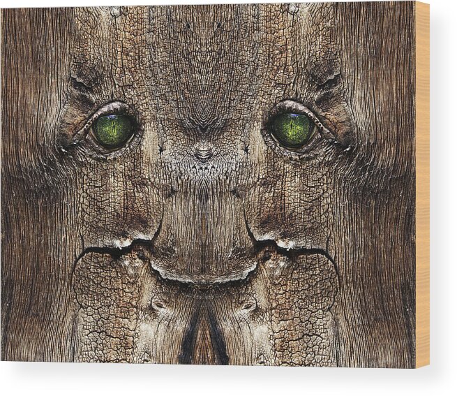 Wood Wood Print featuring the digital art Woody 62 by Rick Mosher