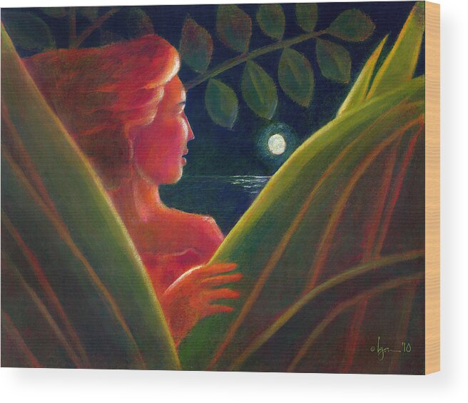 Light Wood Print featuring the painting You Are the Light of My Life by Angela Treat Lyon
