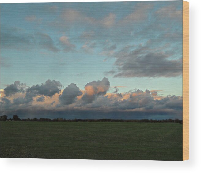Colossal Country Clouds Wood Print featuring the photograph Colossal Country Clouds #1 by Cyryn Fyrcyd