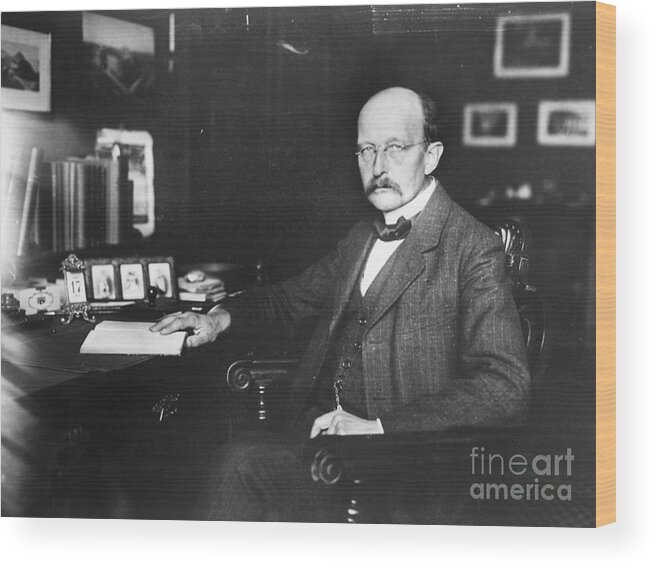 Physicist Wood Print featuring the photograph German Physicist Max Planck #1 by Bettmann