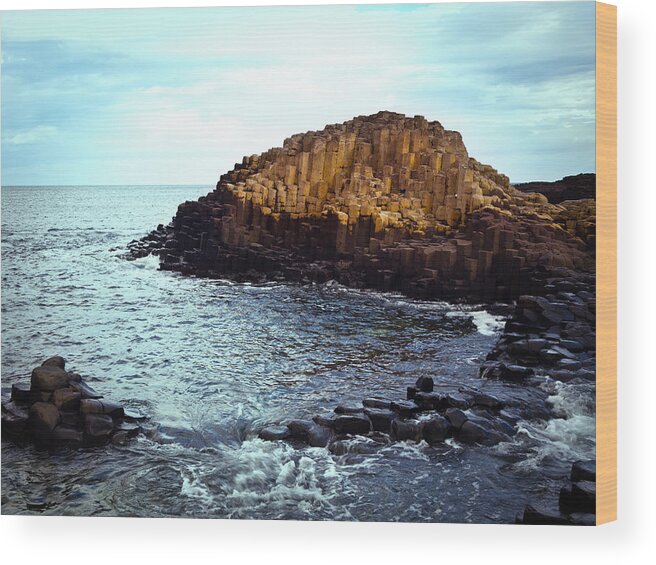 Seascape Wood Print featuring the photograph Giants Causeway #1 by Haoliang