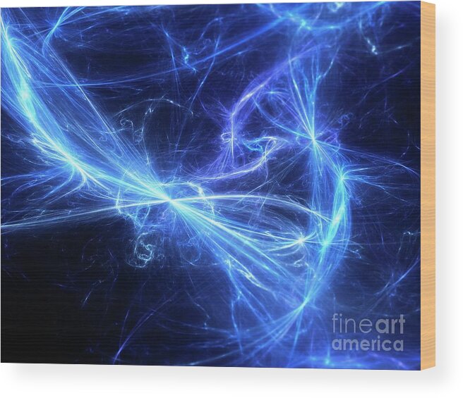 Energy Wood Print featuring the photograph High Energy Field #1 by Sakkmesterke/science Photo Library