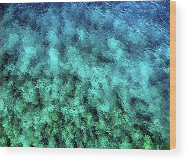 Ocean Wood Print featuring the photograph Ocean Abstract #1 by Christopher Johnson