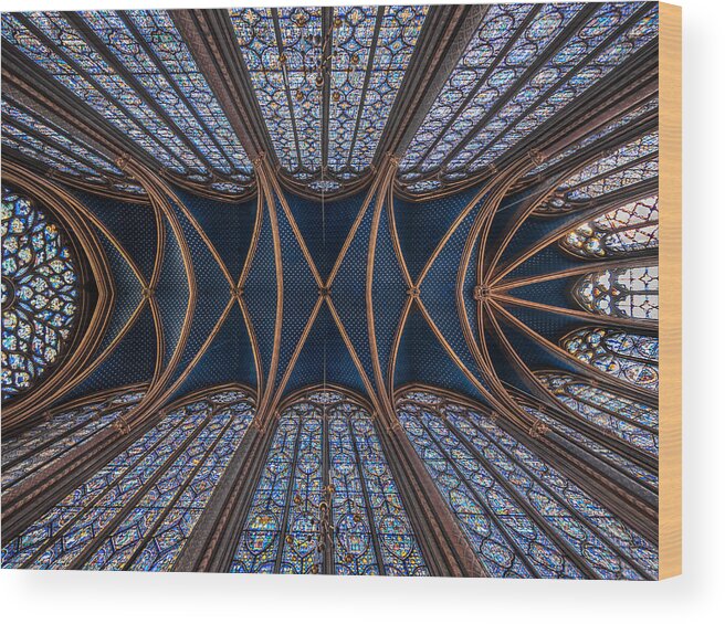 Gothic Wood Print featuring the photograph Ode To Stained Glass #1 by Fernando Silveira