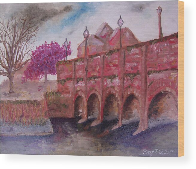 Stratford Upon Avon Wood Print featuring the painting Stratford upon Avon by Roxy Rich