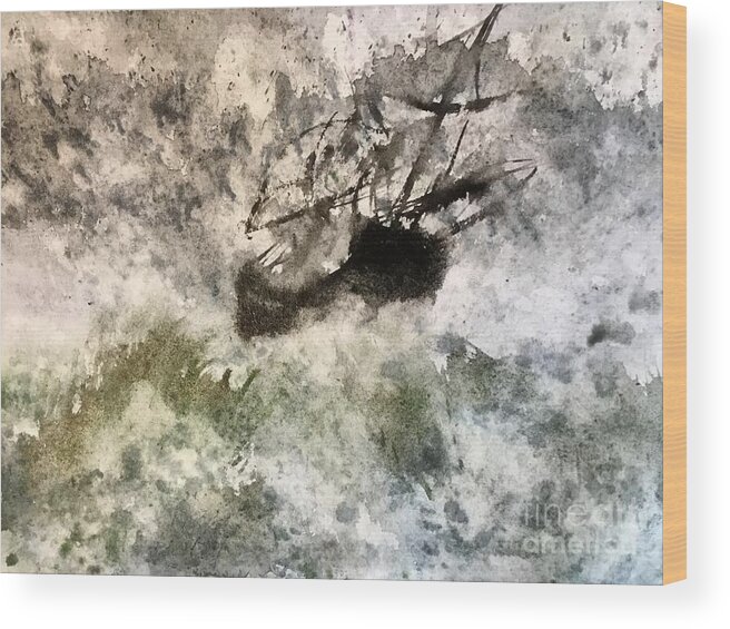 1002019 Wood Print featuring the painting 1002019 by Han in Huang wong
